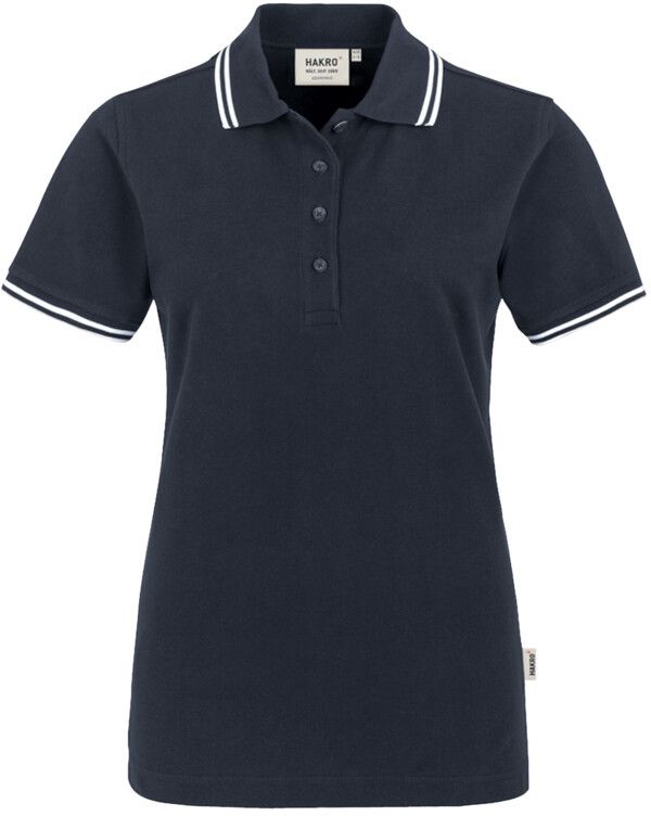 Damen Poloshirt Twin-Stripe - 100 % Baumwolle, 200 g/m²