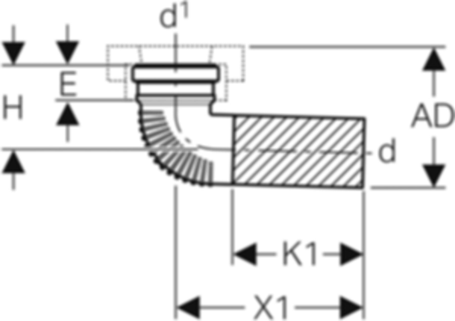 Geberit Dachanschlussgarnituren - horizontal
