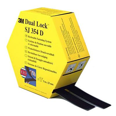 Druckverschlussband 3M Dual-Lock - SJ-354D 25 mm x 5m schwarz