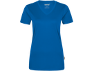 Damen-V-Shirt COOLMAX 2XL royalblau - 100% Polyester, 130 g/m²
