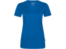Damen-V-Shirt COOLMAX Gr. XL, royalblau - 100% Polyester, 130 g/m²