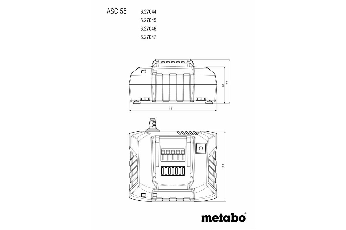 Akku-Ladegerät Metabo ASC 55 - 12V - 36V