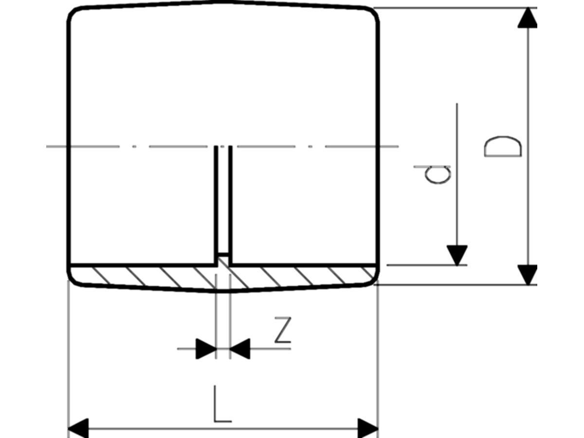 Mu Egal PVC-U PN16 d32 - Metrisch