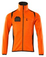 Fleecepullover mit Reissverschl. Gr. 2XL - hi-vis orange/dunkelanthrazi,94%PES/6%EL