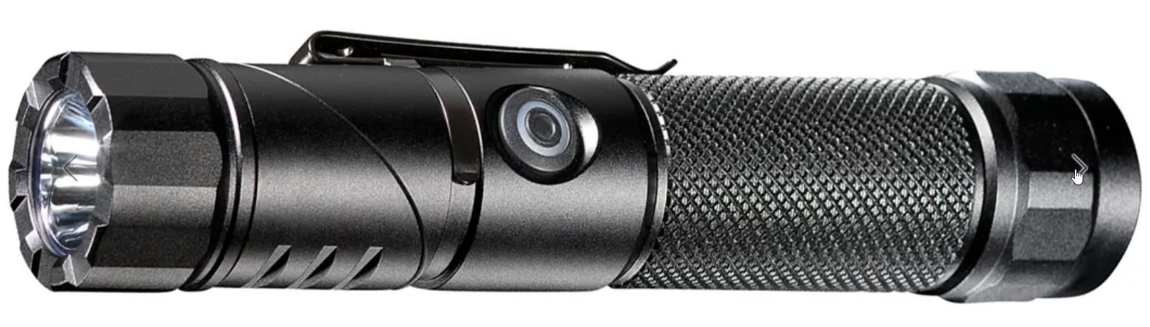 Taschenlampe FORTEC TACTICAL 90° 1000lm - Akku, 14 Std. 180 m, 3.7V 2.6Ah Li-Ion