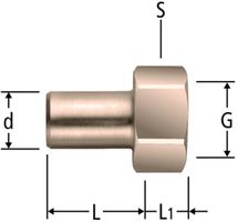 Optipress-Aquaplus-Anschlussverschr. - mit Einsteckende PN 16, Rotgus
