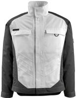 Fulda Arbeitsjacke, Gr. 2XL - weiss/dunkelanthrazit, 65% PES/35% CO