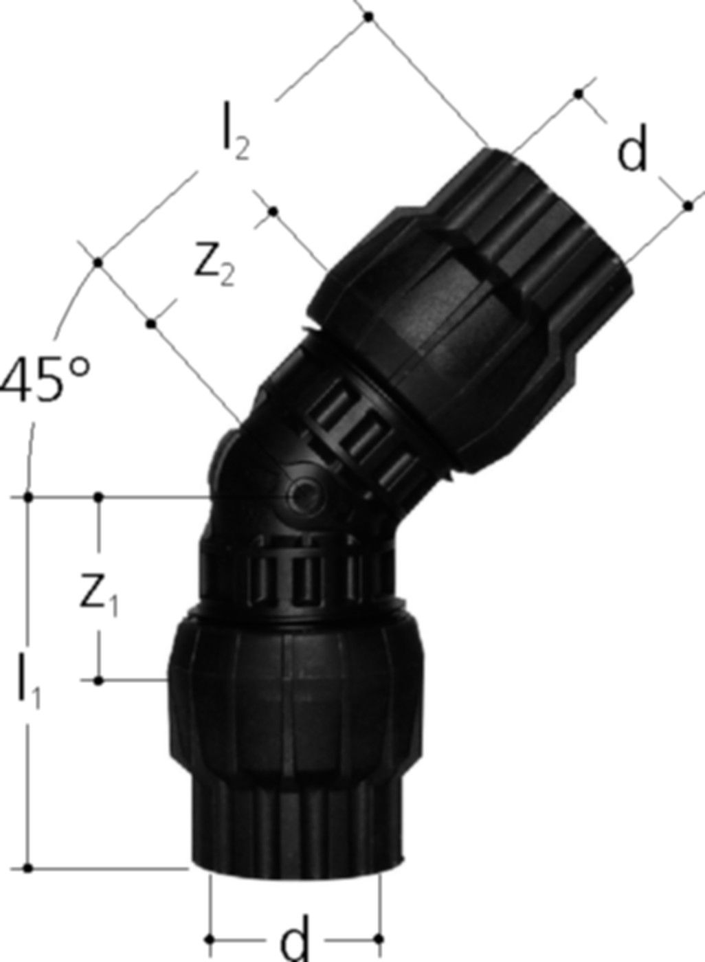 Sanipex MT-Winkel 45°