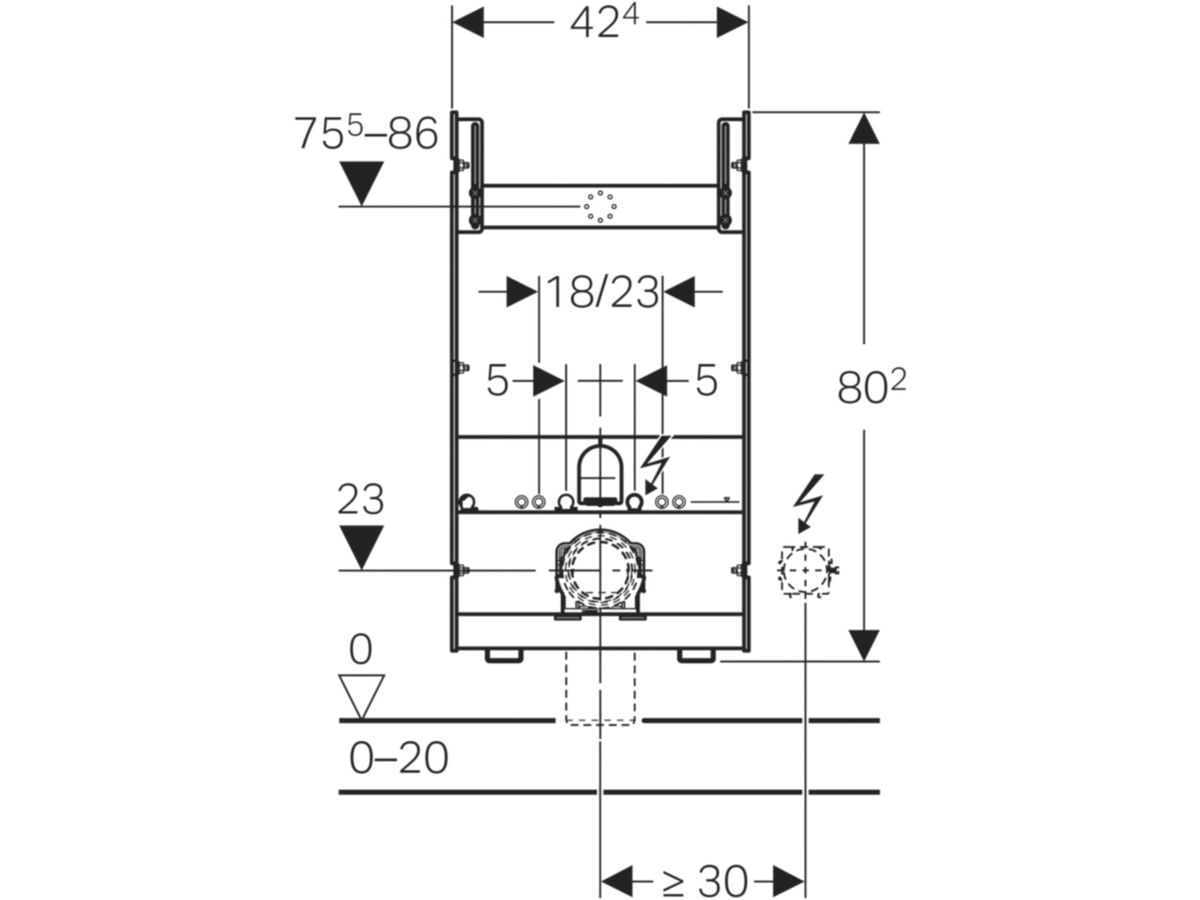 GIS Wand-WC-Element