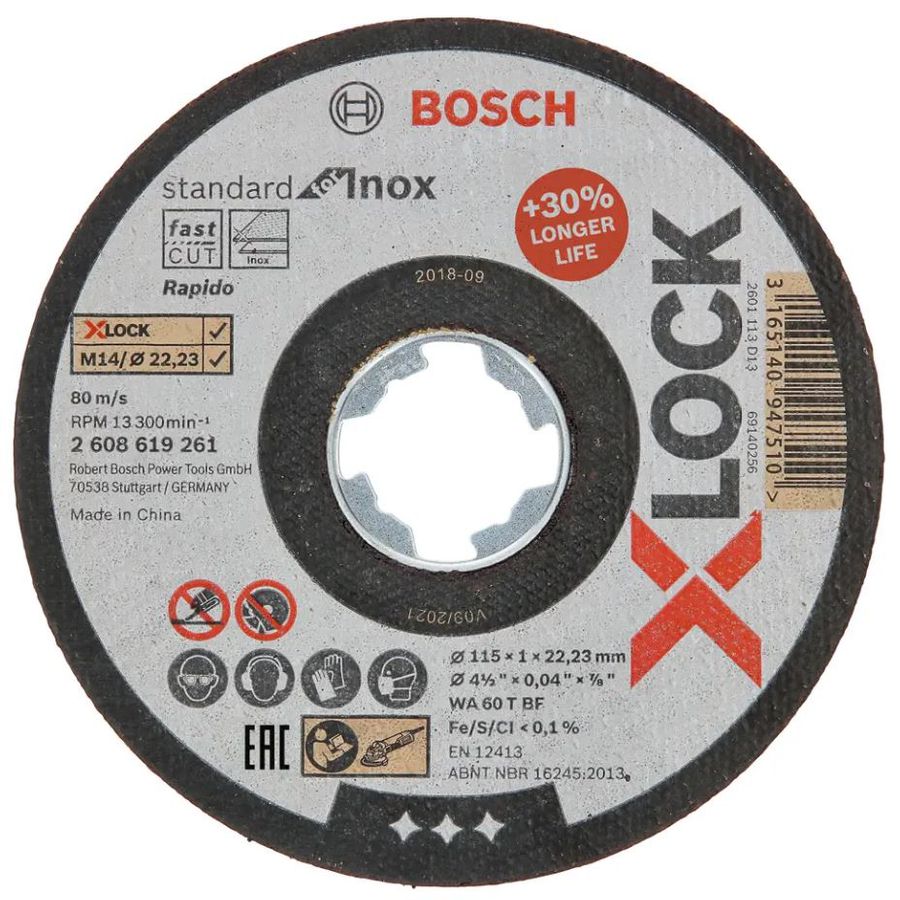 X-Lock Trennscheiben 115x1 mm flach - Bosch (Inox/Metall)
