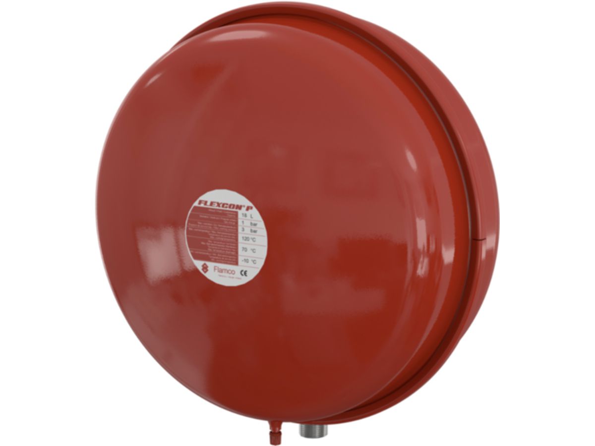 Druckausdehnungsgefässe FLAMCO Flexcon P - P25 Vordr. 1.0 bar, Anschluss unten 3/4"