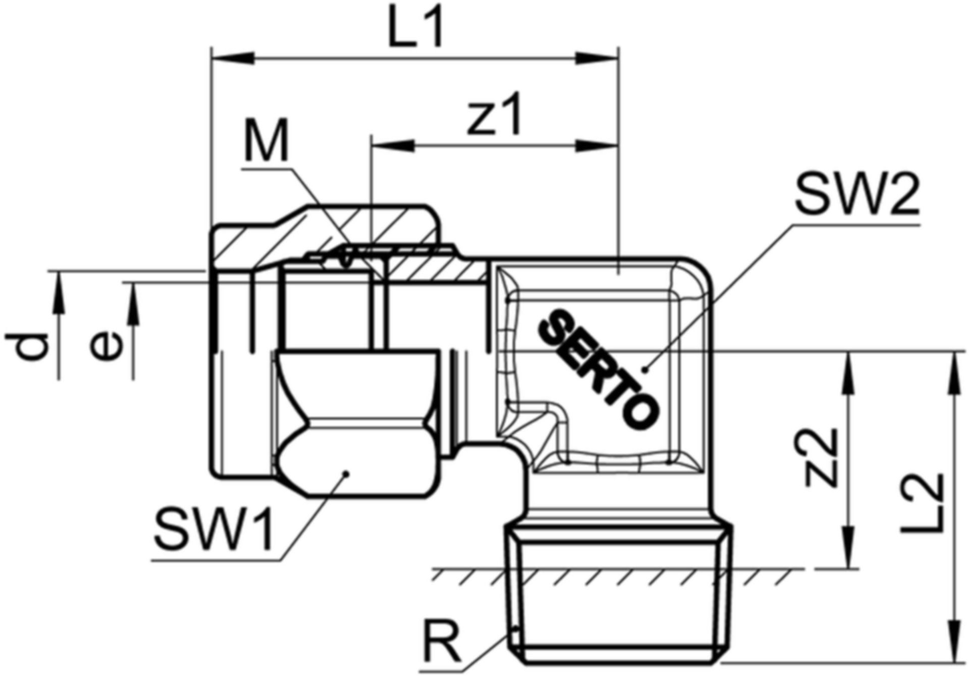 Winkel-Einschraubverschr. Serto Nr. 2421