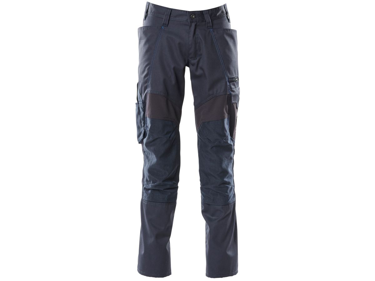 Hose mit Knietaschen, Gr. 82C49 - schwarzblau, Stretch-Einsätze