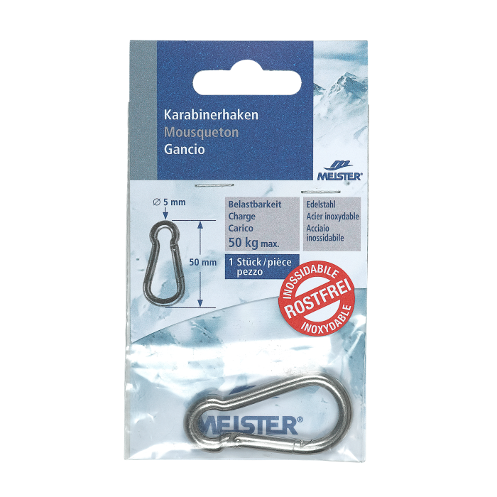 Karabinerhaken MEISTER Edelstahl Inox