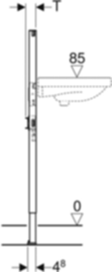 Geberit Duofix-Element f.Waschtische - Typ 112, mit Einlocharmatur