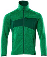 Strickpullover / Strickjacke Gr. L - grasgrün/grün, mit Reissverschluss