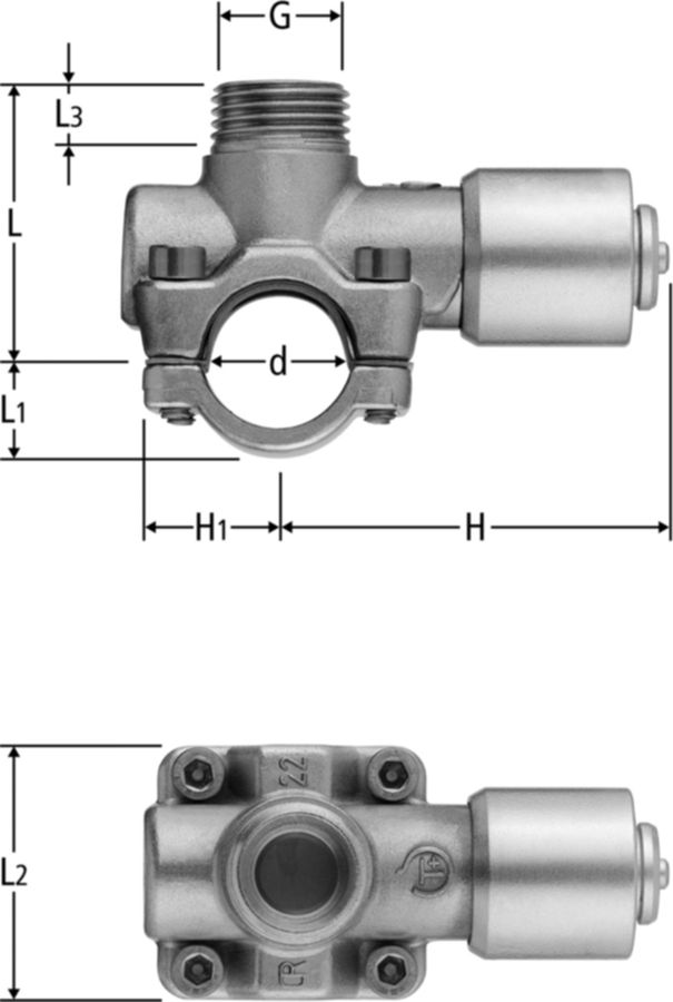 Abzweig-T-Stück FLAMCO T-plus Messing - Innengewinde