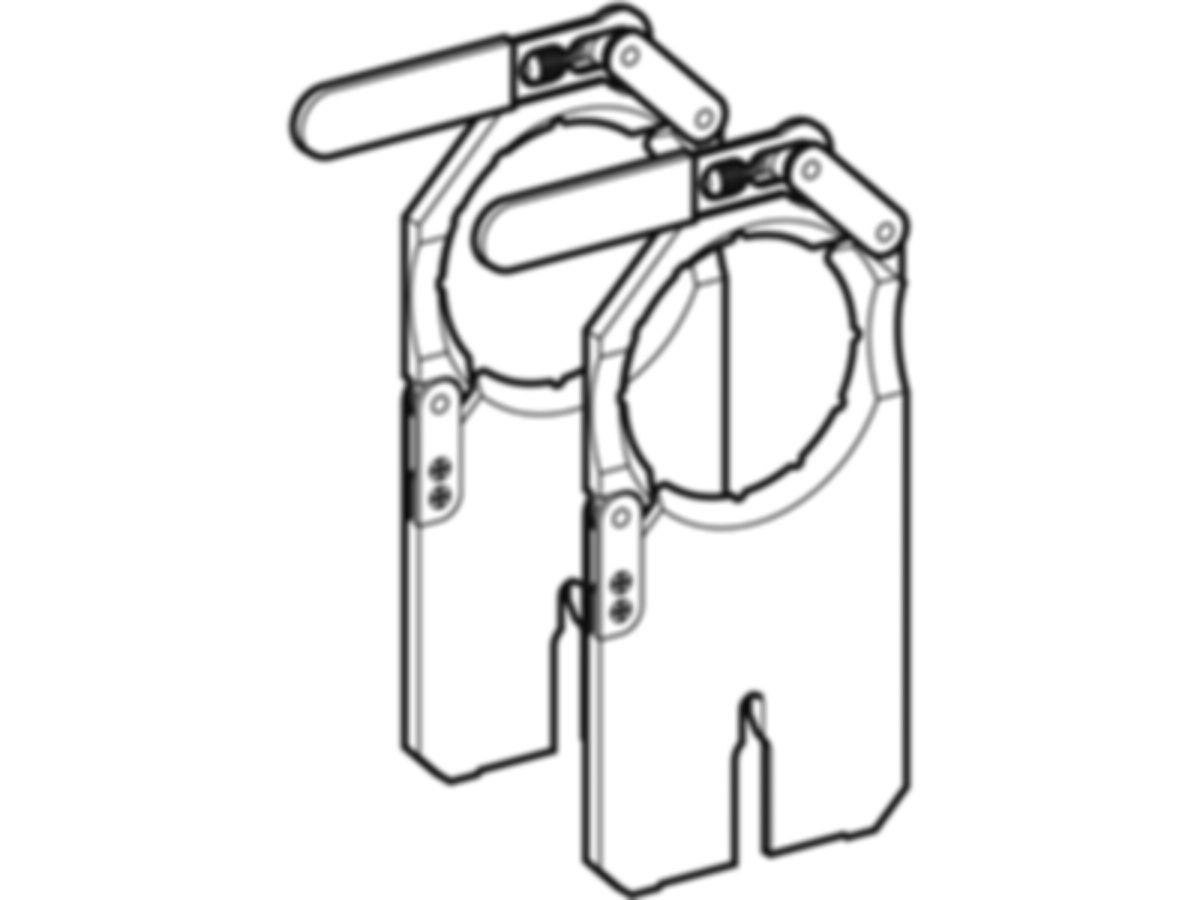 Aufspannplatten-Garnitur, 125 - Set à 2 Stk. Für Schweissm. Media,Univ.