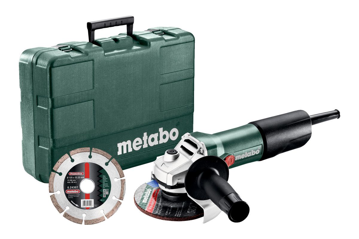 Winkelschleifer Metabo W 850 x 125 - im Koffer inkl. Diamantscheibe TS