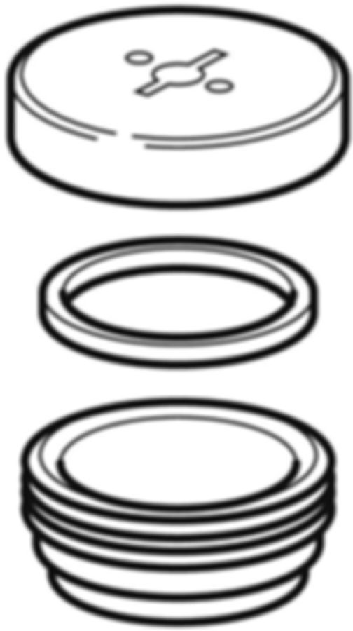 Geberit PE Stutzen mit Verschlusskappe - kurz