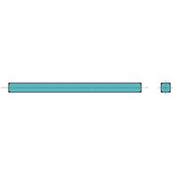 Drückerstift - Stahl massiv blank, ungebohrt