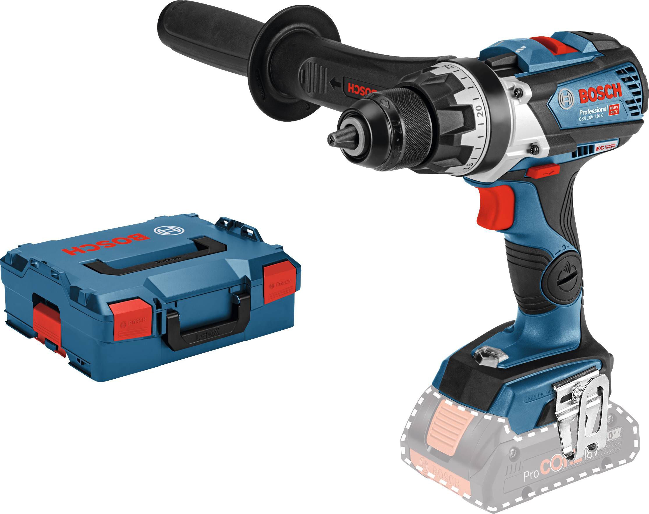 Akku-Bohrschrauber Bosch GSR 18V-110C - Professional, L-Box Solo
