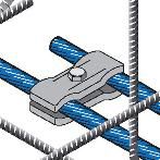 Parallelklemme Stahl - (für Bewehrungsstahl), Draht 6-22mm