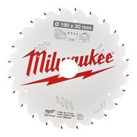 Kreissägeblatt Milwaukee 190/30 mm - 24Z für Holz-Akku-Handkreissägen