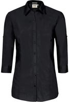 Bluse Mikralinar 3/4-Arm-Vario, Gr. 2XS - schwarz