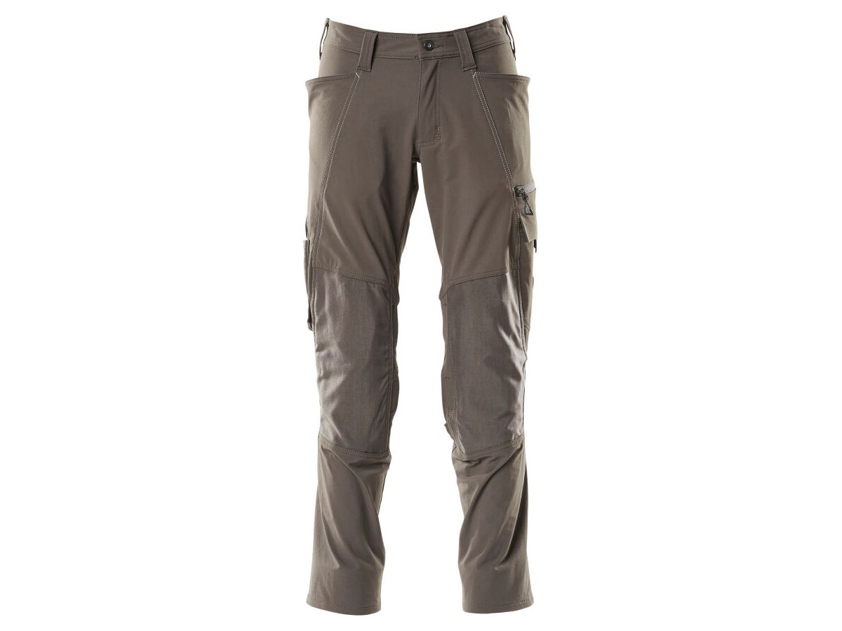 Hose mit Knietaschen Gr. 82C62 - dunkelanthrazit, 92% NY/8% EL, 250 g/m2
