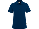 Damen-Poloshirt Classic Gr. L, marine - 100% Baumwolle