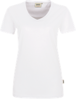 Damen-V-Shirt Performance Gr. 2XL, weiss - 50% Baumwolle, 50% Polyester, 160 g/m²