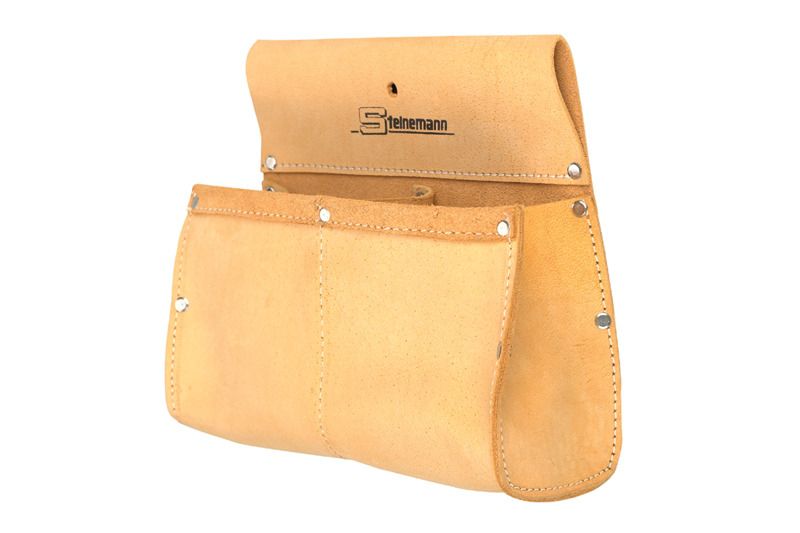 Nageltasche Breite: 25mm Höhe: 22mm - Aus Chromspaltleder mit zwei Taschen