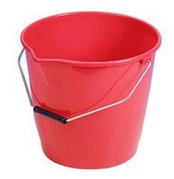 Kessel rund rot m/Ausguss 12 Liter