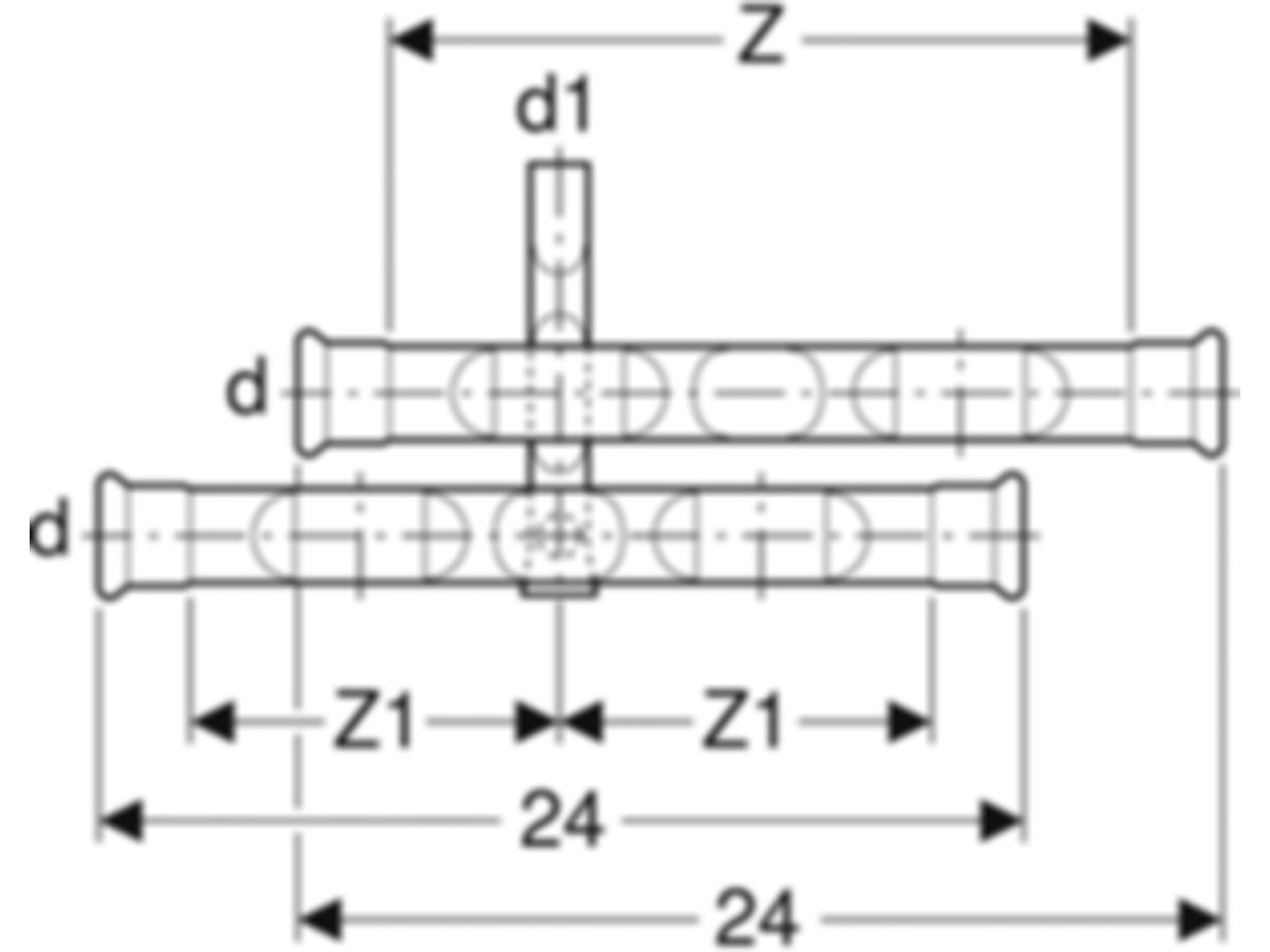 MPF-Heizkörperanschl. 22-15 mm - für Rücklauf