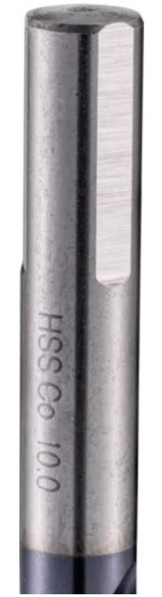 Spiralbohrer HSS-Co5 DIN 338 TiAN - 3-kant Schaft, mit Kreuzanschliff