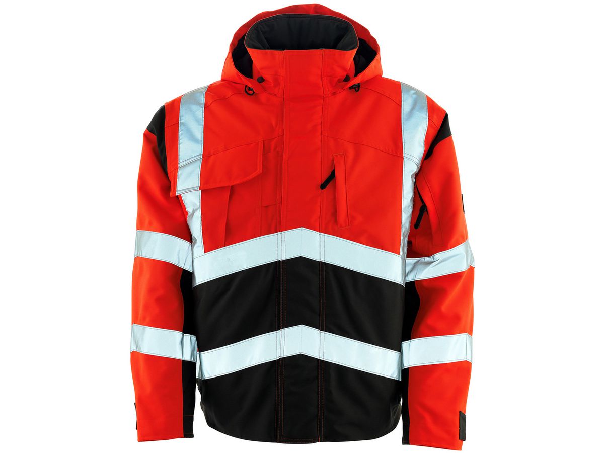 Camina Pilotjacke Gr. L  rot/dunk.anthr. - Fluoreszierend 100% Polyester 300 g/m²