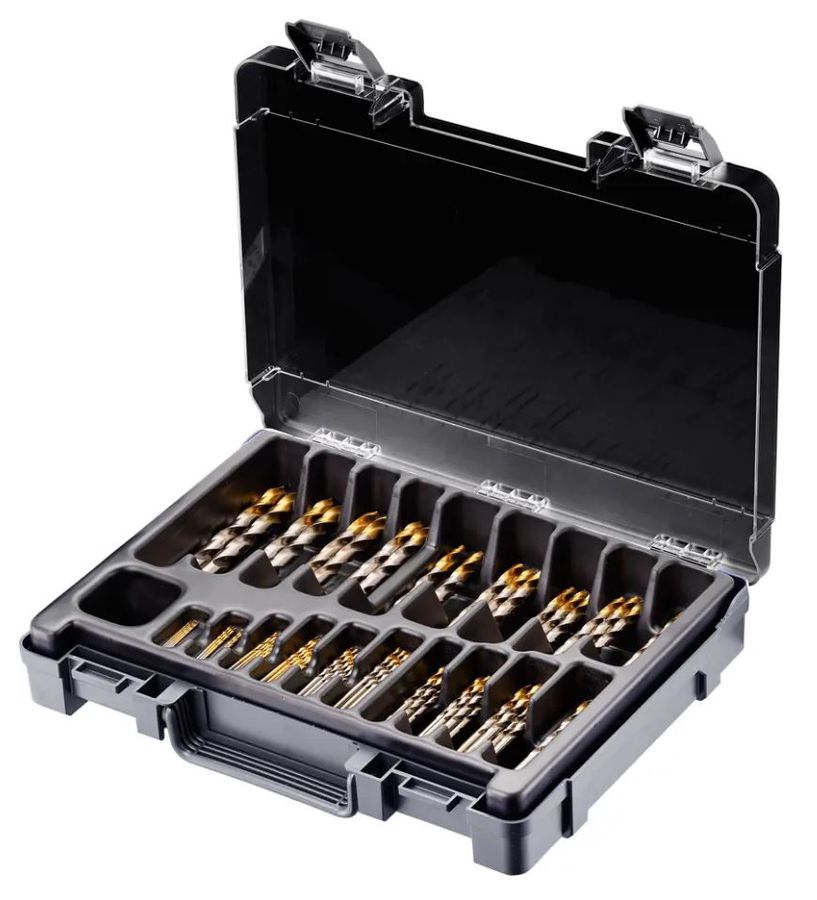 Spiralbohrersatz HSS 70-tlg. DIN 338 - 5x 1.0-5.0/3x5.5-7.5/2x8.0-10.0 Fortec