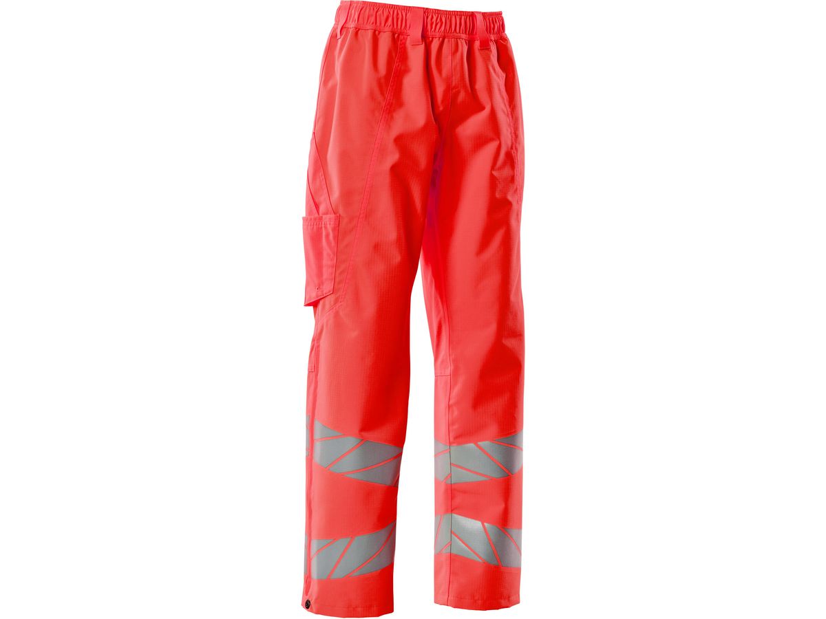 Überziehhose, Gr. 2XL - hi-vis rot, mit leichtem Futter