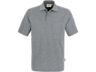 Pocket-Poloshirt Top Gr. S, grau meliert - 60% Polyester, 40% Baumwolle, 200 g/m²