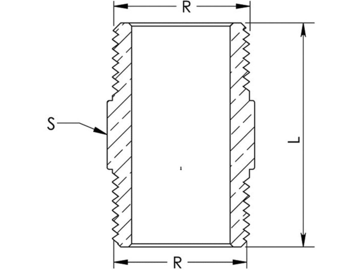 Rotguss-D.-Nippel Nr. 280  5/4"