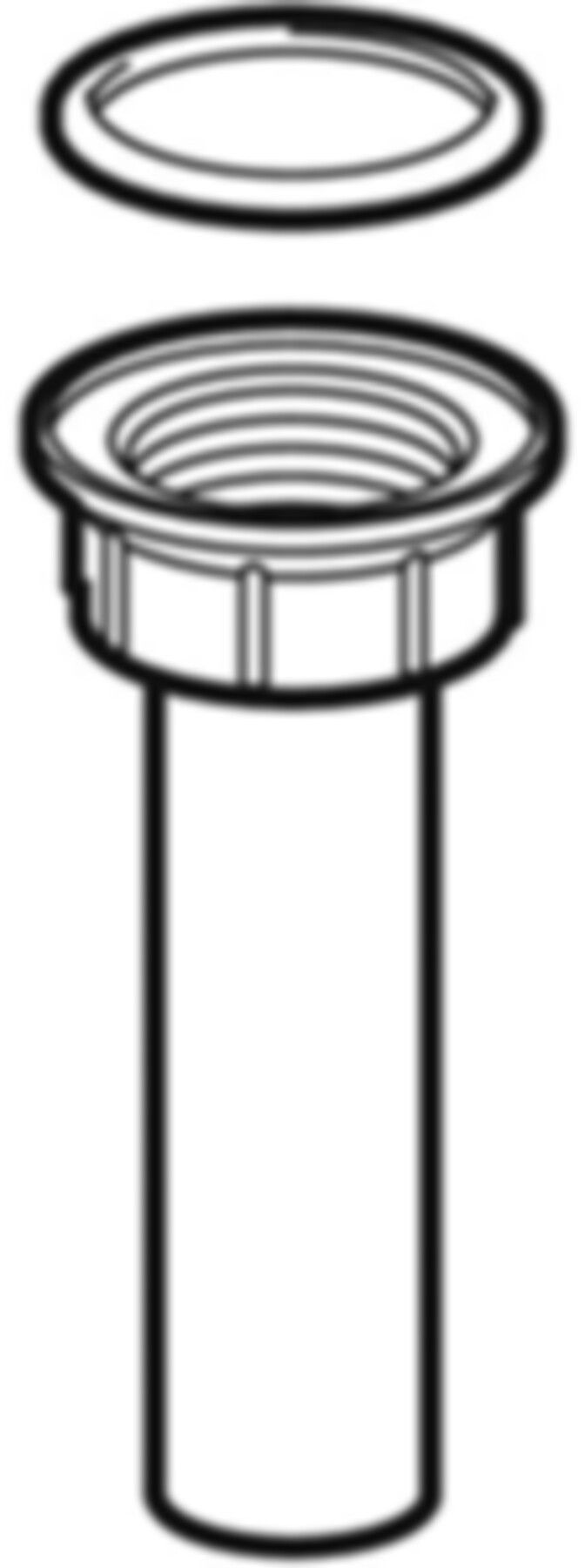 Geberit PE Anschlussstutzen für Sifon - Flacher Dichtungsrand mit Innengewinde