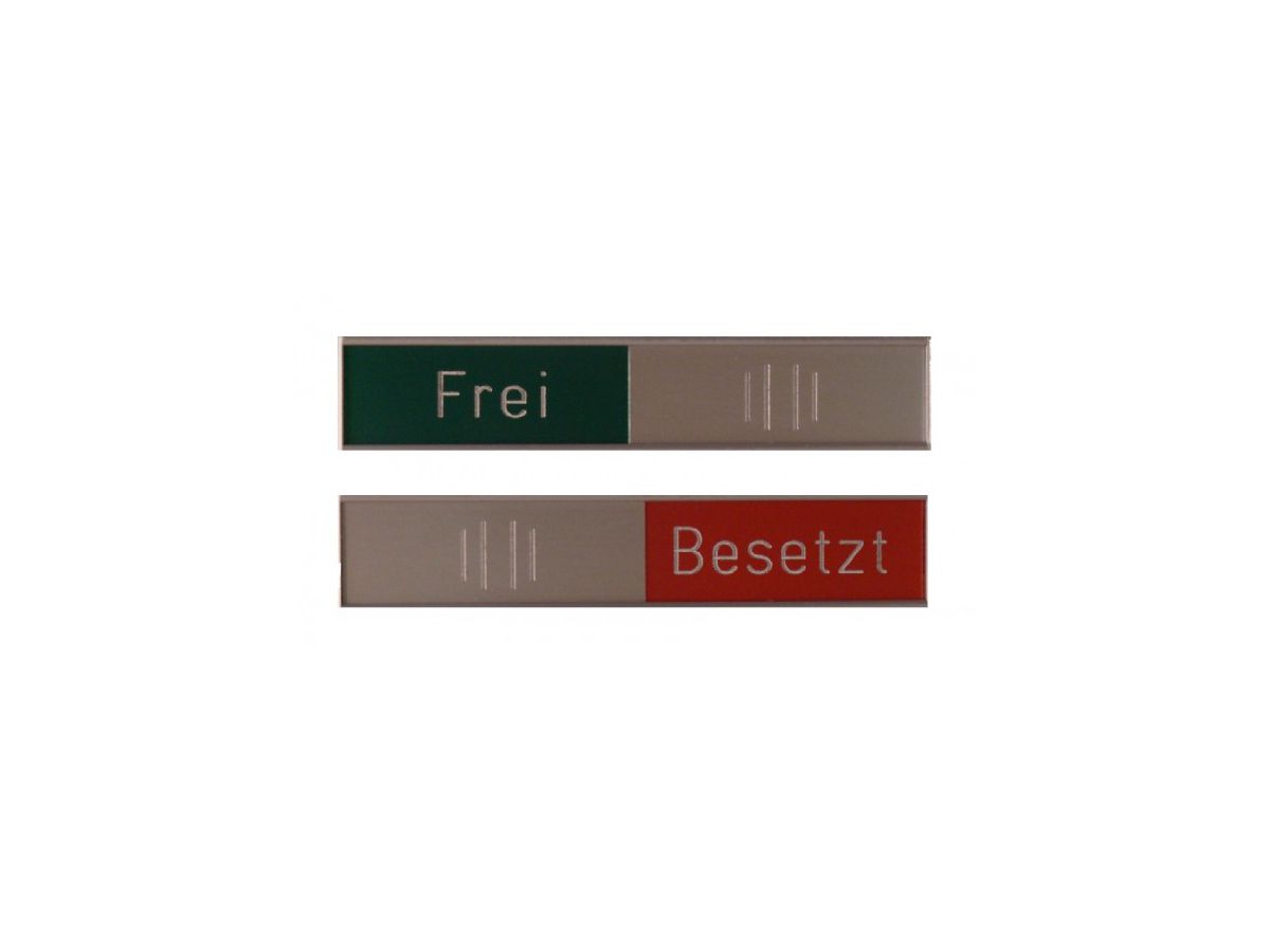 Frei/besetzt Schild aus ALU - 152 x 37.4 mm