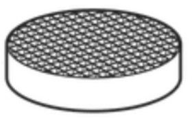 Geberit Gitterrost rund zu Flansch Inox - begehbar, 13 x 13 cm