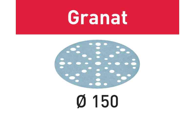 Schleifscheiben 150/48 Korn 180 - Festool Granat, (Pack à 100 Stk.)