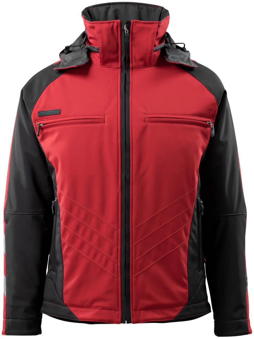 Darmstadt Softshelljacke, Gr. M - rot/schwarz