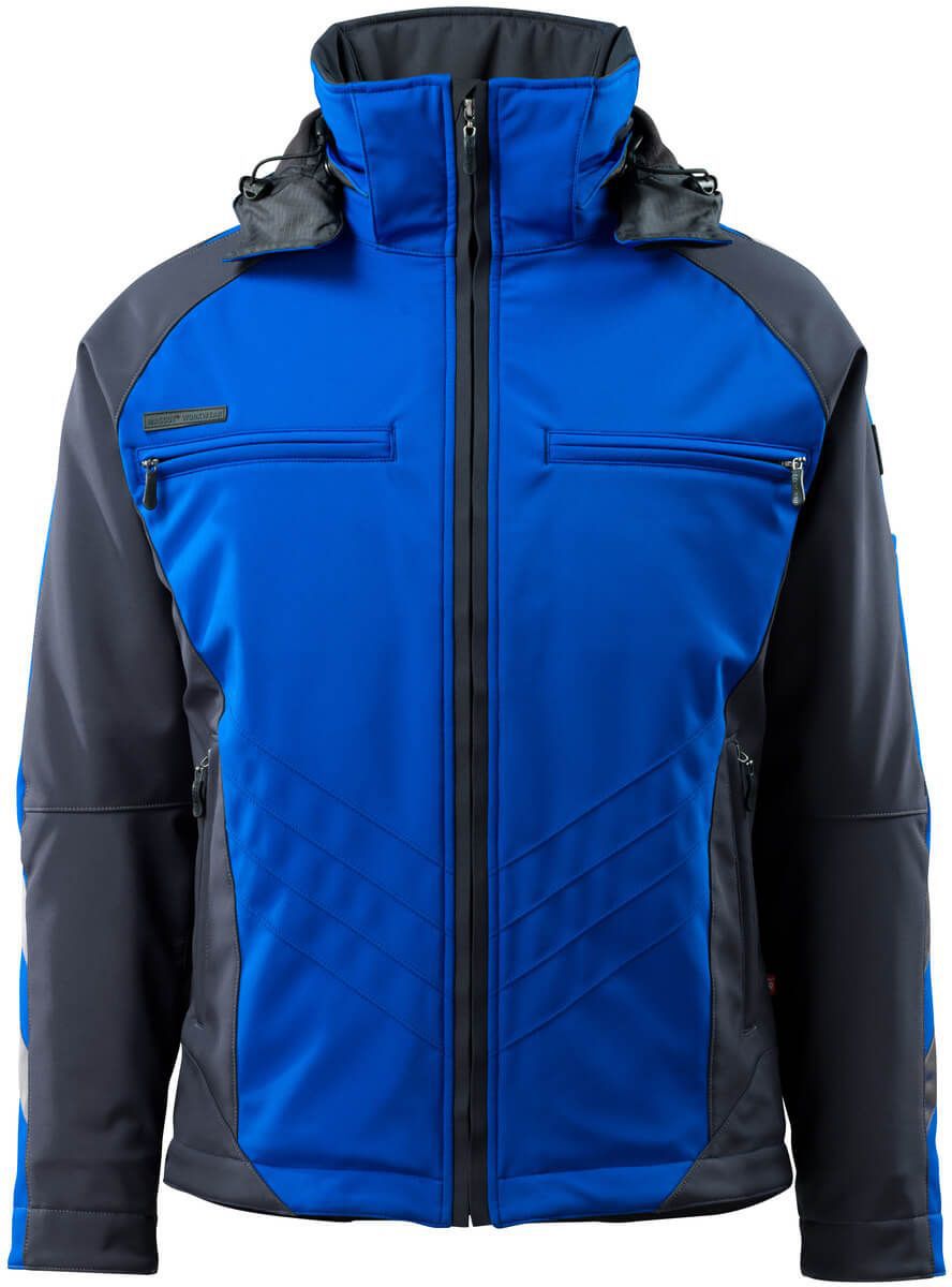 Darmstadt Softshelljacke, Gr. L - kornblau/schwarzblau