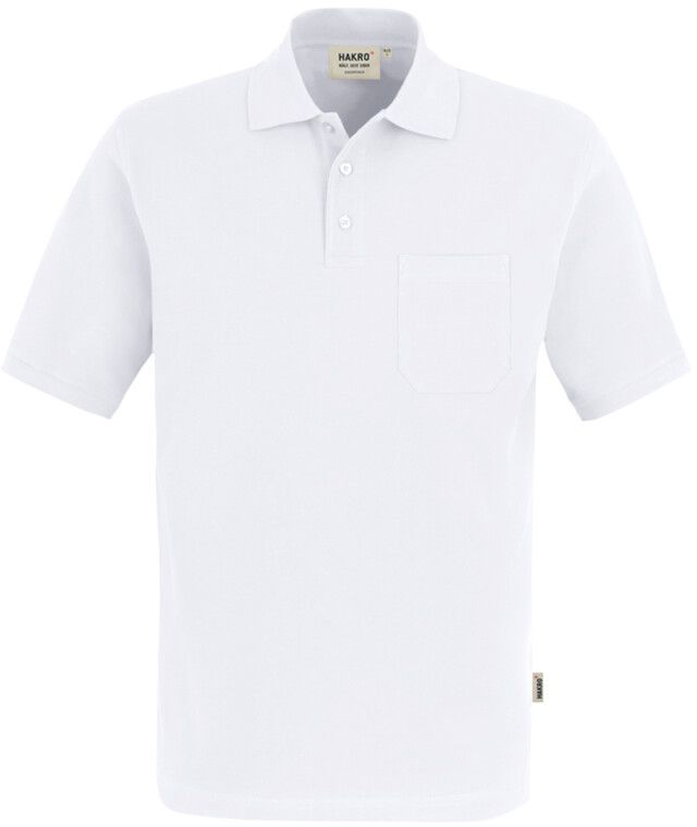 Pocket-Poloshirt Top Einlaufvorbehand. - 100 % Baumwolle, 200 g /m² Gr. XS-