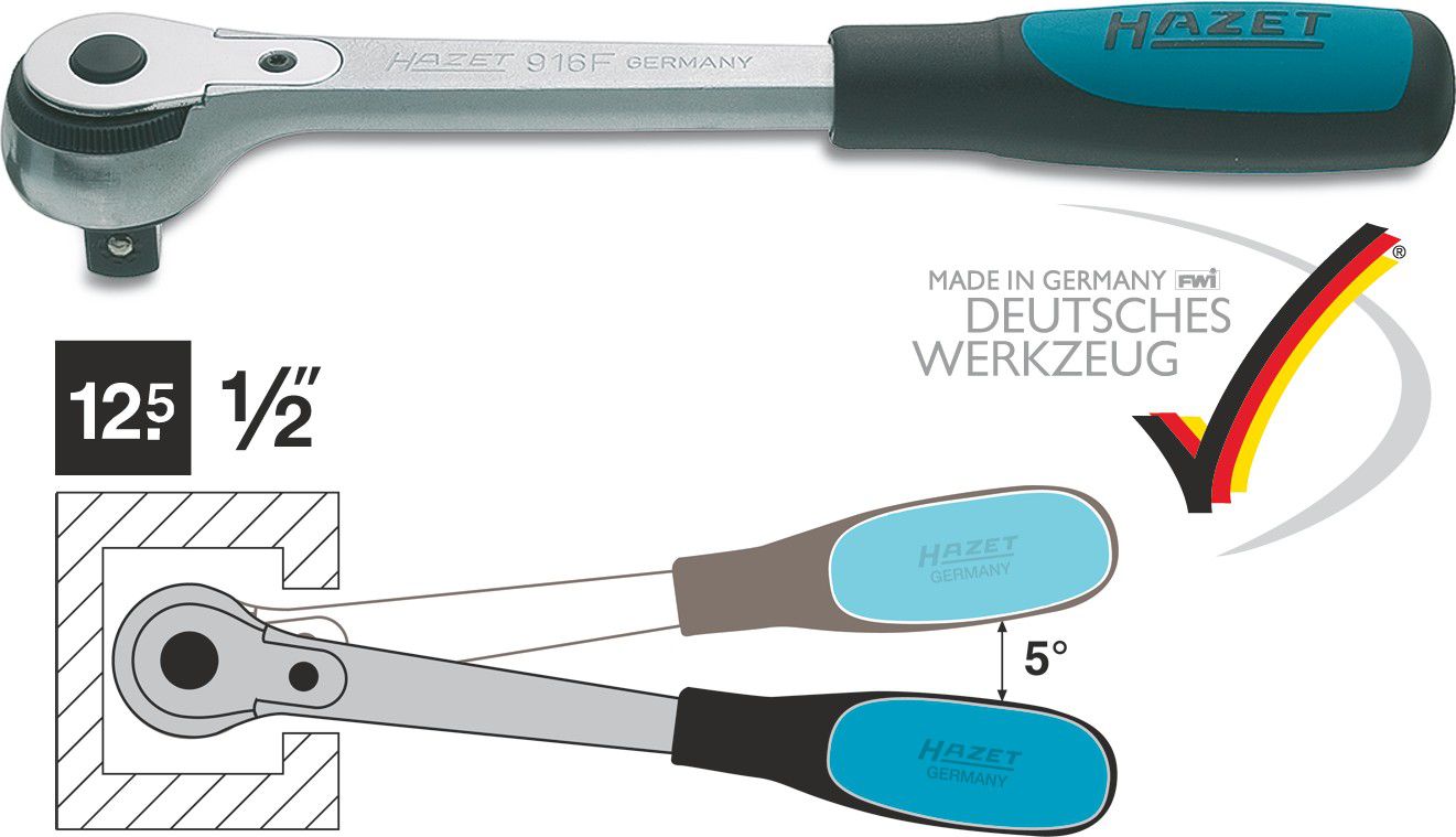 Umschaltknarre 916 HAZET - 1/2"