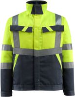 Forster Arbeitsjacke Gr. M hi-vis gelb - -schwarzblau, 80% PU/20% CO 285 g/m2